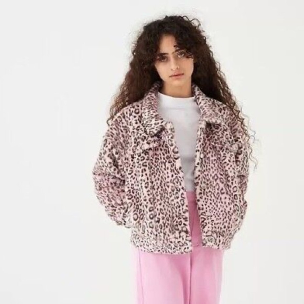 Lazy oaf pink leopard jacket